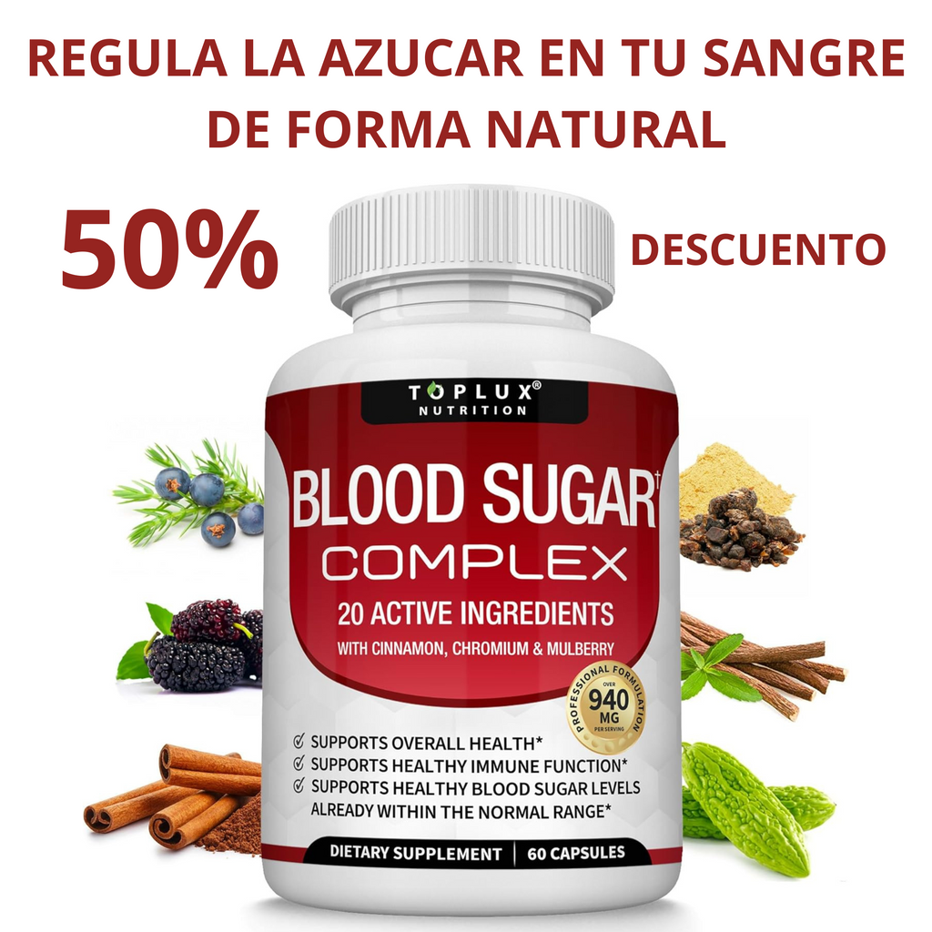 BLOOD SUGAR SUPLEMENTO - REGULA TUS NIVELES DE AZUCAR Y MEJORA TU ENERGÍA